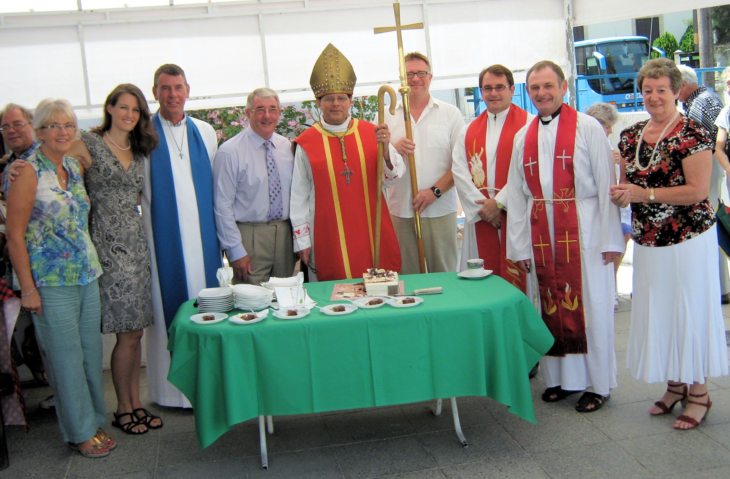group with the Bishop