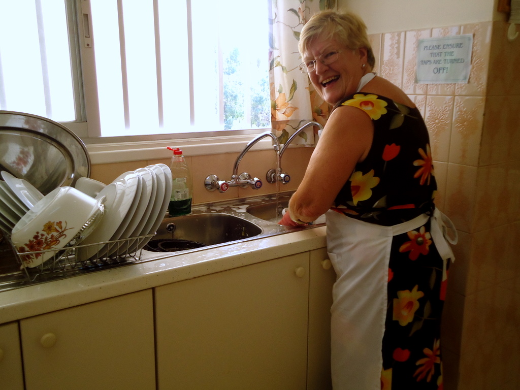 washing up at the luncheon club