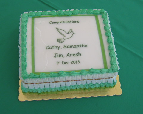Cake baked for confirmation